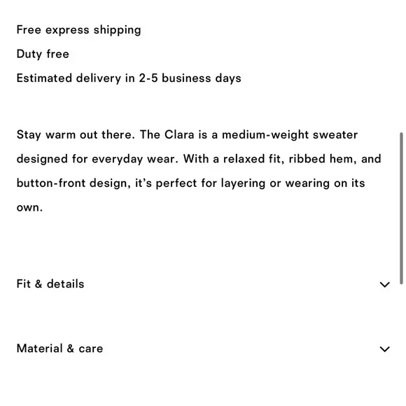 Clara Cashmere Crew Cardigan - Size S - Picture 7 of 14